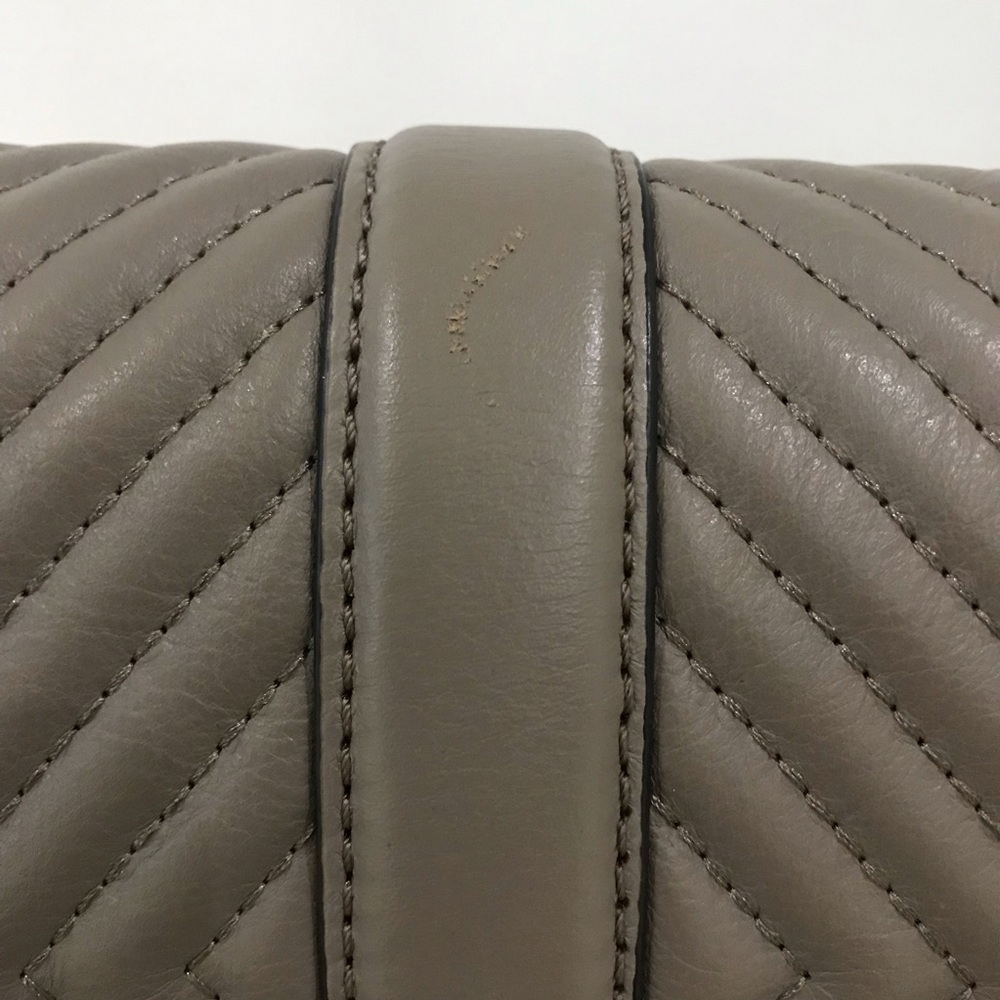 Rebecca Minkoff Geo Love Medium Chevron Crossbody Bag Gray/Taupe/Mushroom - Picture 3 of 14